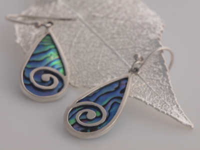 Paua Shell with Sterling Silver Earrings
